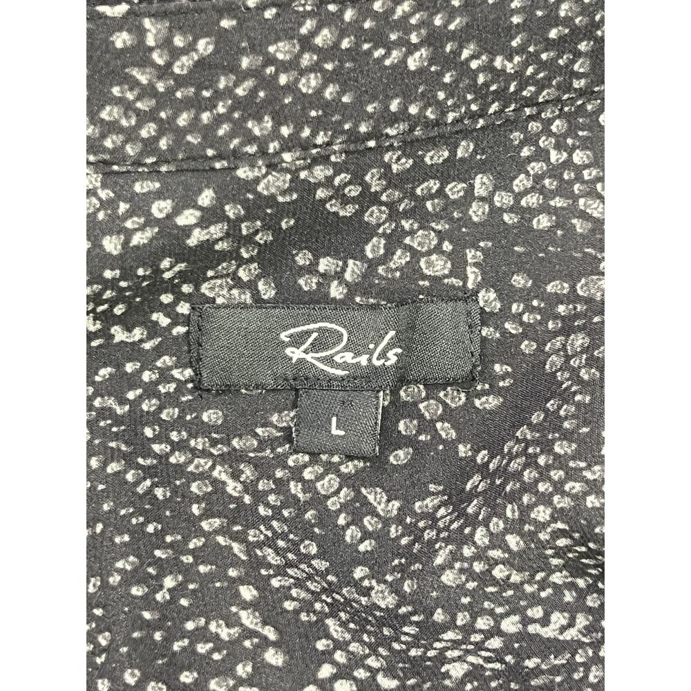 Rails Eloise Slate Python Print Blouse Button Fro… - image 3